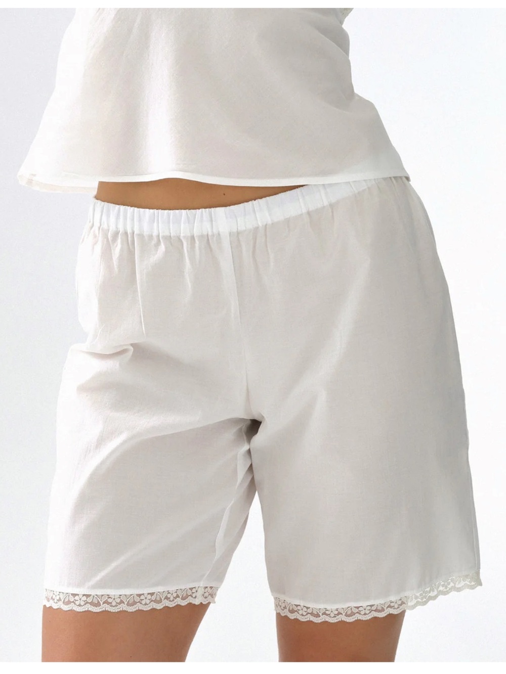 NWT Cou Cou Intimates White Organic Cotton Bermuda Shorts